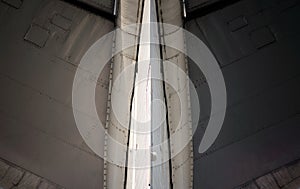 technical aviation background fragment of an airplane wings