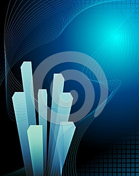 Technical blue abstract background