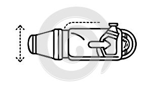 Technical Blueprint Machine Part Art, vector design Generative AI