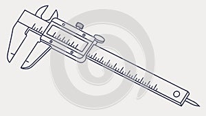 Technical Caliper Measuring Device, vector design Generative AI