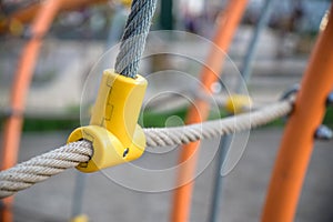 Technical design of the playground decoration. Close-up of the mountings
