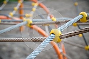 Technical design of the playground decoration. Close-up of the mountings