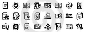 Technical Documentation icons. Set of Instruction, Plan and Manual. Vector