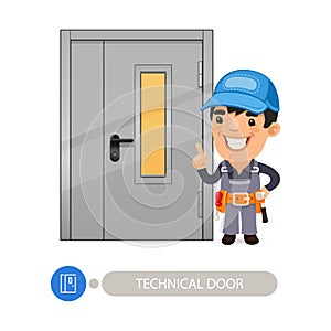 Technical Door and Worker