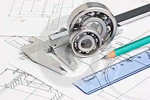 Technical drawing and bearing
