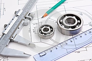 Technical drawing and bearing