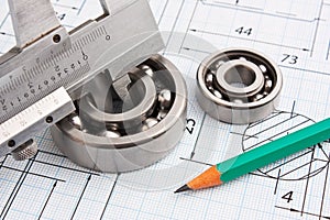 technical drawing and bearing