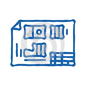 technical drawing mechanical engineer icon doodle illustration