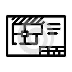 technical drawings architectural drafter line icon vector illustration