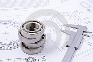 Technical drawings with the Ball bearings