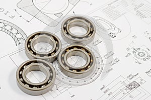 Technical drawings with the Ball bearings