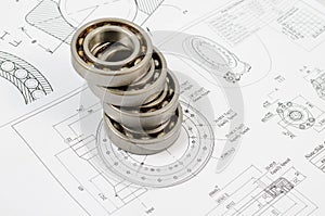 Technical drawings with the Ball bearings