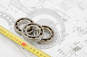 Technical drawings with the Ball bearings