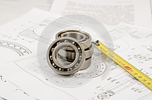 Technical drawings with the Ball bearings