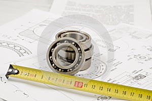 Technical drawings with the Ball bearings