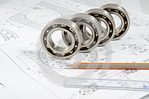 Technical drawings with the Ball bearings