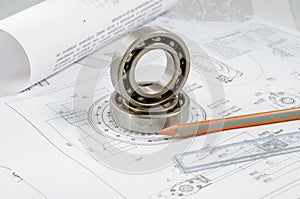 Technical drawings with the Ball bearings