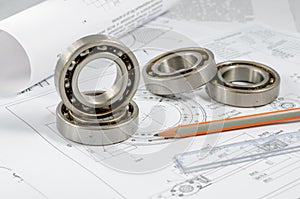 Technical drawings with the Ball bearings