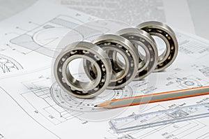 Technical drawings with the Ball bearings