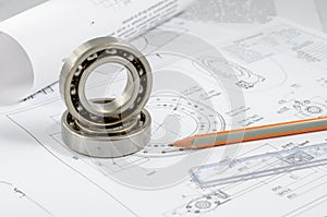 Technical drawings with the Ball bearings