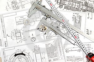 Technical drawings of parts
