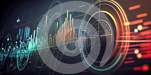 technical financial graph abstract background, business concept