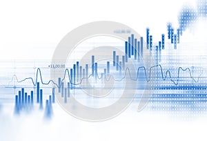 Technical financial graph on technology abstract background