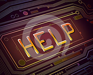 Technical help concept.