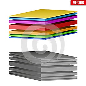 Technical illustration of a multilayer material