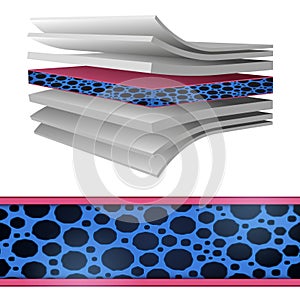 Technical illustration of porous material.