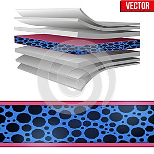 Technical illustration of porous material.