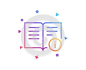 Technical information line icon. Instruction sign. Vector