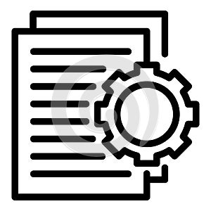 Technical interview icon, outline style photo