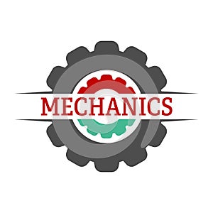Technical logo. Color vector illustration for logo, sticker or label
