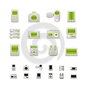 Technical, media and electronics icons