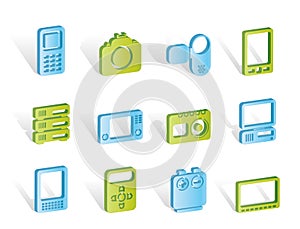Technical, media and electronics icons