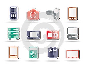 Technical, media and electronics icons