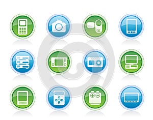Technical, media and electronics icons