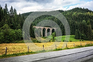 Technical monument Chmarossky viaduct in Slovakia