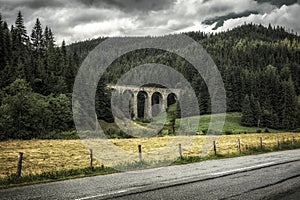Technical monument Chmarossky viaduct in Slovakia