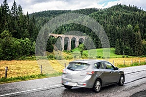 Technical monument Chmarossky viaduct in Slovakia