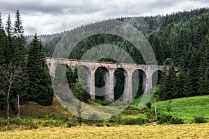 Technical monument Chmarossky viaduct in Slovakia
