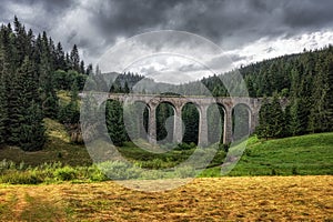 Technical monument Chmarossky viaduct in Slovakia