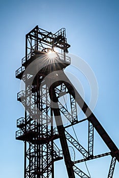 Technická památka - šambránová věž ve městě Banská Štiavnica, Slovensko
