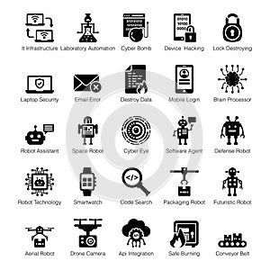 Pack Of Ai glyph Icons