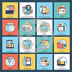 Web Development Flat Icons