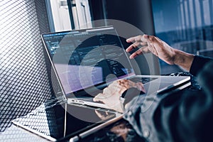 Technical programmer or computer engineering with coding technology of new business.S