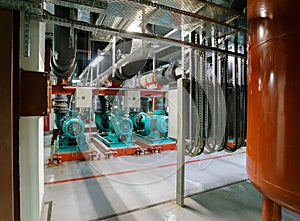 a technical room of a large building
