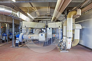 Technical room with exhaust