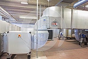 Technical room with exhaust